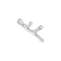 Irregular liquid silver letter F pendant necklace made of authentic S925 sterling silver - Letter F / 925 Silver / Silver