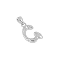 Irregular silver letter G pendant with lava texture S925 sterling silver necklace - Letter G / 925 Silver / Silver