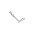 Irregular liquid style letter L pendant in S925 sterling silver with polished finish - Letter L / 925 Silver / Silver