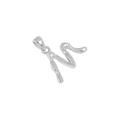 Minimalist S925 sterling silver necklace featuring an irregular letter M pendant design - Letter M / 925 Silver / Silver