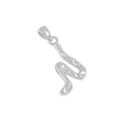 Minimalist S-shaped fluid lava pendant in S925 sterling silver with engraved hallmark - Letter N / 925 Silver / Silver