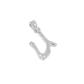 Irregular liquid metal style letter U pendant in S925 sterling silver with a sleek finish - Letter U / 925 Silver / Silver