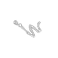 Modern fluid S925 silver pendant necklace featuring an irregular letter W design - Letter W / 925 Silver / Silver