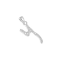 Irregular liquid metal letter pendant in S925 sterling silver with polished finish - Letter Y / 925 Silver / Silver