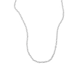 Minimalist S925 sterling silver chain necklace featuring a classic thin oval link design - Silver With Chain