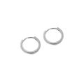 Minimalistische S925 sterling zilveren oorringen met gepolijste zilveren afwerking - 5mm / Witgoud