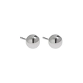 Minimalistische S925 sterling zilveren ronde kogeloorsteker met hoogglans afwerking - Zilveren Gladde Grote Stijl