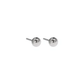 Minimalistische S925 Sterlingsilber Kugel-Ohrstecker mit hochglanzpoliertem Finish - Silber Poliert Kleiner Stil
