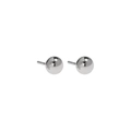 Minimalistische S925 Sterling Silber Kugelstecker mit polierter Spiegeloberfläche - Silber Glatt Mittlerer Stil