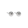 Minimalistische S925 sterling zilveren kogel oorbellen met gepolijste zilveren finish - Zilver Mat Grote Stijl