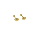 Boucles d'oreilles irrégulières en argent S925 doré avec fermoir à vis sécurisé - EF618 Or 18K