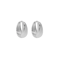 Minimalistische S925 Sterling Silber Creolen im geometrischen U-Form Design für Damen - S / Weißgold