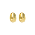 Elegante vergoldete S925 Sterling Silber Tropfen-Ohrringe mit glänzendem Spiegel-Finish - S / 18K-Gold