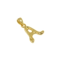 Artistic vergoldeter Buchstabe A Anhänger mit poliertem Finish und elegantem Design - Halskette Buchstabe A / 18K-Gold
