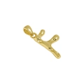 Irregular organic texture S925 sterling silver gold-plated letter F initial pendant - Letter F Necklace