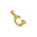 Irregular textured gold S925 sterling silver initial pendant necklace for women - Letter G Necklace