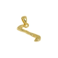 Minimalist S925 sterling silver S-letter pendant necklace with irregular gold texture - Letter I Necklace