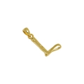 Irregular fluid lava texture letter L pendant in gold finish S925 sterling silver - Letter L Necklace
