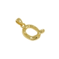 Irregular hammered gold letter Q pendant in S925 sterling silver for women - Letter Q Necklace