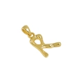 Irregular molten texture letter R pendant in S925 sterling silver with gold plating - Letter R Necklace