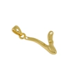 Irregular textured letter V pendant in 18K gold finish on a clean white background - V Letter Necklace