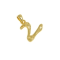 Minimalist S925 silver gold-plated pendant featuring an irregular liquid-texture letter V - Letter Z Necklace