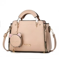 Elegant Danbaoly beige handbag with cute cat charm and adjustable shoulder strap - 25*10*19 / Khaki
