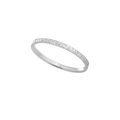Minimalistische S925 sterling zilveren ring met een gehamerde afwerking in zilver - Maat 7 / JA901/1.5mm Platinakleur