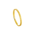 Minimalistische S925 sterling zilveren ring in goudkleur met gegraveerde textuur - Maat 7 / JA901/1.5mm 18K Goud