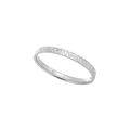 Minimalistische S925 sterling zilveren ring met gehamerde textuur in zilver maat 17 - Maat 7 / JA899/2mm Platinakleur