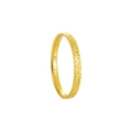 Minimalistische S925 zilveren ring met gehamerde textuur in gouden afwerking maat 17 - Maat 7 / JA899/2mm 18K Goud