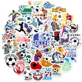 50-piece set of waterproof soccer cup graffiti stickers with various football designs - Soccer Series (T01040835)