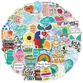 Set di adesivi per la salute mentale e la positività per borraccia e laptop - Stile Girasole Arcobaleno (T01040725)
