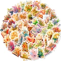 50pcs vintage floral and book aesthetic stickers with cute hand-drawn illustrations - Book and Flower Mix