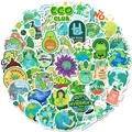Variety of eco-friendly stickers featuring earth protection themes and nature slogans - Eco Public Welfare Series (T01040718)