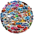 Pack d'autocollants de voitures de course JDM avec supercars et designs F1 colorés - Voitures de Course Intéressantes (T01041153)