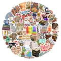 Variety pack of 50 literary book stickers featuring owl and coffee designs for journals - Colorful Book Theme (T01040383)
