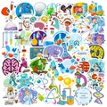 Set de 50 pegatinas impermeables de laboratorio científico sobre biología y química - Serie de Laboratorio Científico