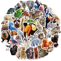 Set mit 200 wasserfesten realistischen Wildtieraufklebern für Laptops und Koffer - Wildtierstil (T01040601)