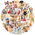 Set di adesivi per gatti in PVC impermeabile con gattini realistici e accessori carini - Stile Gatto Realistico D (T01040545)