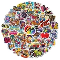Set di 50 vivaci adesivi graffiti per laptop e skateboard in stile street art - Stile Graffiti di Tendenza (T01040484)