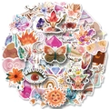 Bohemian stijl PVC stickers met aquarel veren en kristallen voor koffers en laptops - Aquarel Veer Droom Stijl (T01040345)