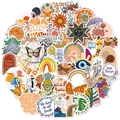 Lot de stickers Boho artistiques avec arcs-en-ciel et papillons pour bagages et PC - Style Inspirant Naturel (T01040617)