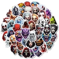 Set di 50 adesivi impermeabili con teschi e volti horror per decorazioni di Halloween - Stile Viso di Fantasma Horror (T01041333)