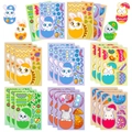 6-pack Easter cartoon bunny and egg DIY puzzle stickers for kids festive crafts - Cartoon Easter Bunny Face Change Style