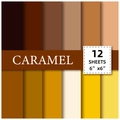 12 vellen 6x6 inch caramelkleurig karton voor scrapbooking en creatieve knutselprojecten - Karamel Aardetinten