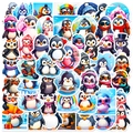 50 autocollants de pingouins mignons et imperméables pour ordinateurs et gourdes enfants - Manchot Mignon (T01041402)