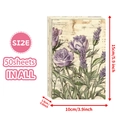 Set of 50 vintage nature postcards with floral prints and music score patterns for wall decor - T01041443 50 Images Of Plants And Animals