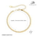 Detailed view of S925 sterling silver Cuban link bracelet with lobster clasp and tag - Wide Style / Gold