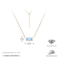 Detailed macro of 925 sterling silver lobster clasp and extension chain on gold necklace - Gold - Blue Zircon (December)